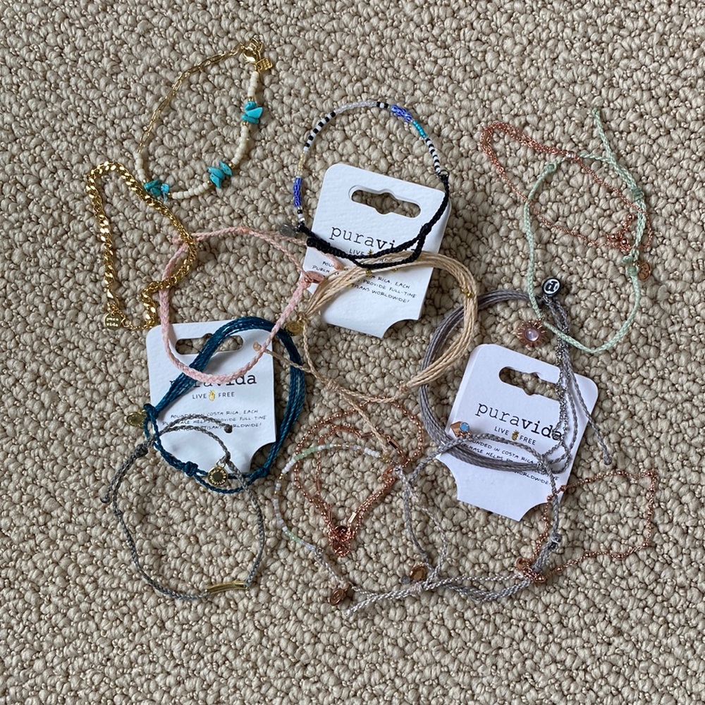 14 NWOT PuraVida bracelets, brand new, never worn